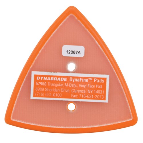 2-7/8" (73mm) W x 3-1/8" (79mm) L Non-Vacuum Dynafine Triangular Disc Pad, Vinyl Face