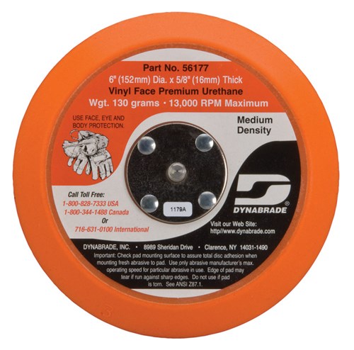 6" (152 mm) Dia. Non-Vacuum Disc Pad, Vinyl-Face