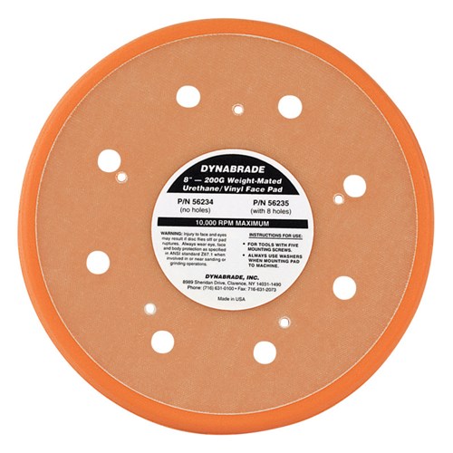 8" Dia. Vacuum Disc Pad, Vinyl-Face