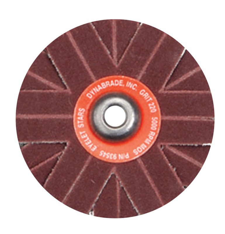 1" (25 mm) Dia. 220 Grit A/O Eyelet Sanding Star