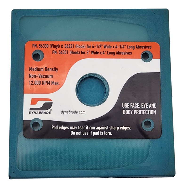 4-1/4" (108 mm) x 4-1/2" (114 mm) Non-Vacuum Dynabug Disc Pad, Hook-Face
