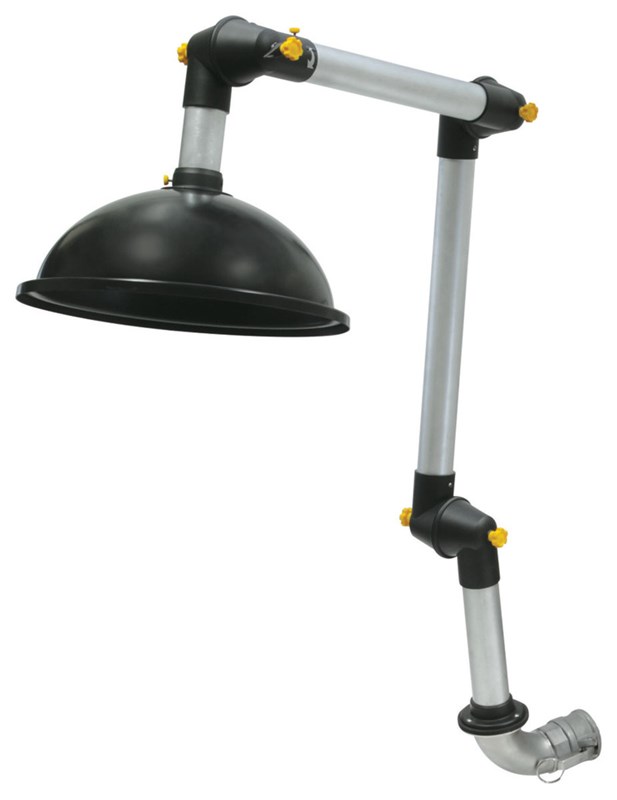 Dust Extraction Arm w/15" Round Hood, Elbow Connection