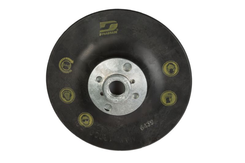 4-1/2" (114 mm) Dia. Pad Assembly, Radial Rib, Medium Flex, M14 x 2 Thread, 13,000 RPM Maximum
