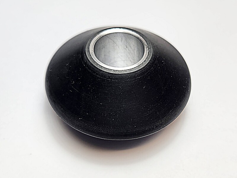 Contact Wheel, 2" Dia. x 1" W x 5/8" I.D., V-Shaped Face, 70 Duro Rubber