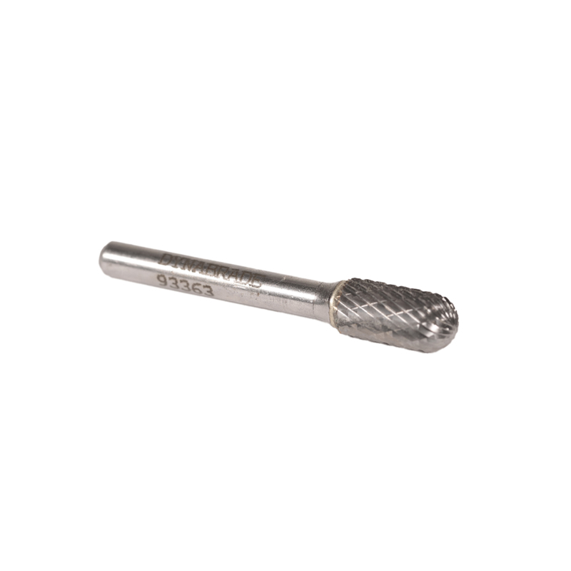 Carbide Burr, 9 mm Dia., SC-3 D/C Burr, Cylinder-Radiused End, 19 mm Flute L, 6 mm Shank