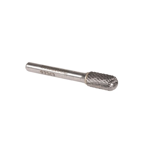Carbide Burr, 9 mm Dia., SC-3 D/C Burr, Cylinder-Radiused End, 19 mm Flute L, 6 mm Shank