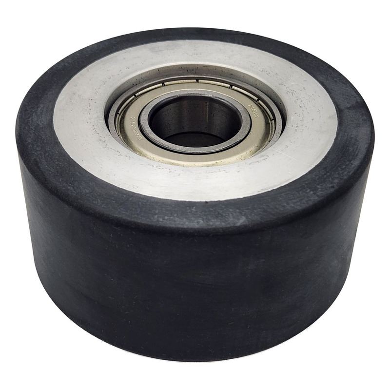 Contact Wheel, 4" Dia.x 2" W x 5/8" I.D., Flat Face, 70 Duro Rubber