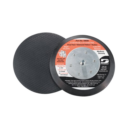 5" (127 mm) Dia. Non-Vacuum Disc Pad, Rubber-Face