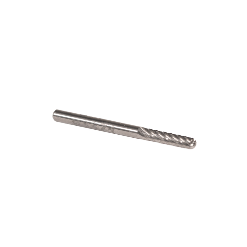 Carbide Burr, 3 mm Dia., SC-42 D/C Burr, Cylinder-Radiused End, 14 mm Flute L, 3 mm Shank