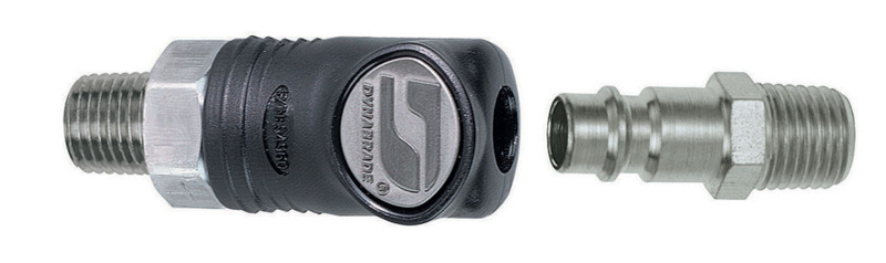 1/4" Male Composite-Style Coupler with 1/4" Male Plug Assembly