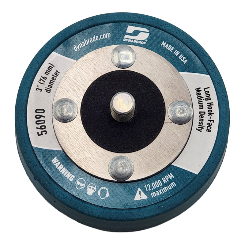 3" (76 mm) Dia. Non-Vac Disc Pad, Hook, Long Nap