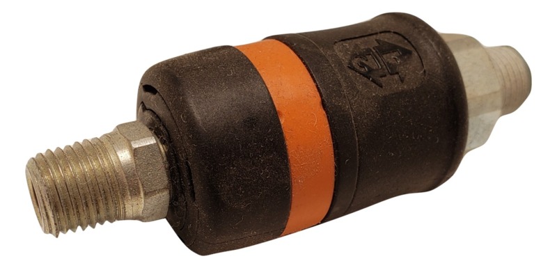 1/4" Safety Male Coupler w/Male Plug