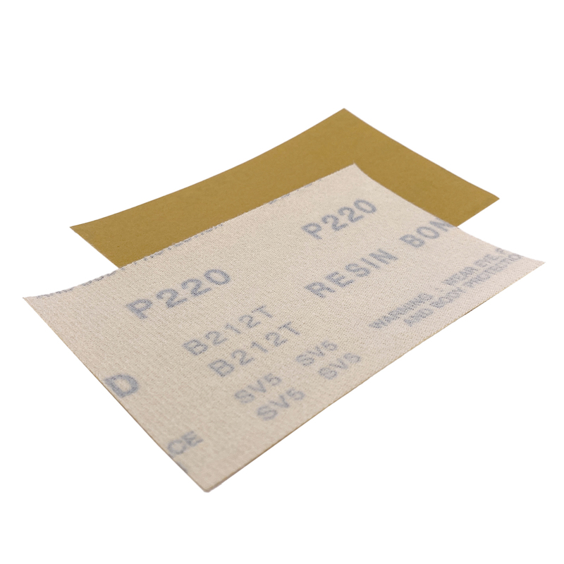 81 mm W x 133 mm L 220 Grit A/O Non-Vacuum Hook-Face DynaCut Sheet
